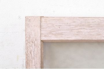 アンティーク建具　ペイント仕上げ限定　レトロな空間づくりにおすすめの両開き窓1対2枚セット(ガラス窓、ガラス戸、ガラス扉)(R-073462)