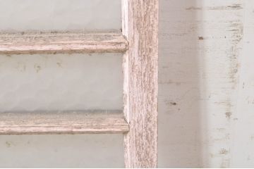 アンティーク建具　ペイント仕上げ限定　レトロな空間づくりにおすすめの両開き窓1対2枚セット(ガラス窓、ガラス戸、ガラス扉)(R-073462)