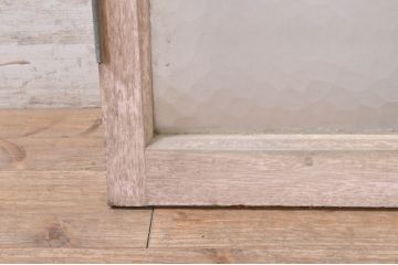 アンティーク建具　ペイント仕上げ限定　レトロな空間づくりにおすすめの両開き窓1対2枚セット(ガラス窓、ガラス戸、ガラス扉)(R-073462)