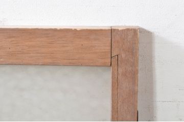 アンティーク建具　ペイント仕上げ限定　レトロな空間づくりにおすすめの両開き窓1対2枚セット(ガラス窓、ガラス戸、ガラス扉)(R-073462)