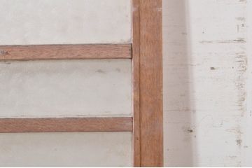 アンティーク建具　ペイント仕上げ限定　レトロな空間づくりにおすすめの両開き窓1対2枚セット(ガラス窓、ガラス戸、ガラス扉)(R-073462)