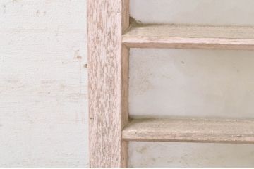 アンティーク建具　ペイント仕上げ限定　レトロな空間づくりにおすすめの両開き窓1対2枚セット(ガラス窓、ガラス戸、ガラス扉)(R-073463)