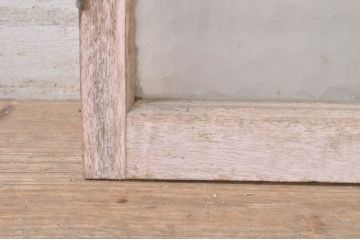アンティーク建具　ペイント仕上げ限定　レトロな空間づくりにおすすめの両開き窓1対2枚セット(ガラス窓、ガラス戸、ガラス扉)(R-073463)