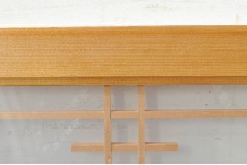 アンティーク建具　和モダンな雰囲気づくりにおすすめのガラス欄間2枚セット(明り取り、明かり取り)(R-073464)