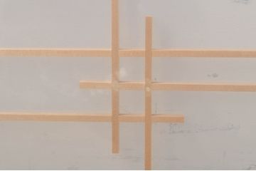 アンティーク建具　和モダンな雰囲気づくりにおすすめのガラス欄間2枚セット(明り取り、明かり取り)(R-073464)