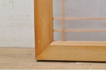 アンティーク建具　和モダンな雰囲気づくりにおすすめのガラス欄間2枚セット(明り取り、明かり取り)(R-073464)