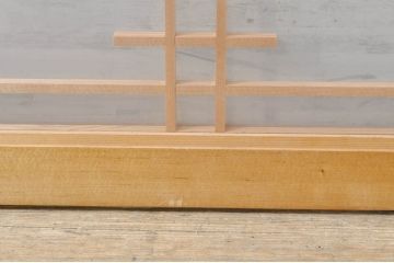 アンティーク建具　和モダンな雰囲気づくりにおすすめのガラス欄間2枚セット(明り取り、明かり取り)(R-073464)
