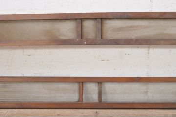 アンティーク建具　レトロ　古い木味が魅力の明かり取り2枚セット(明り取り、ガラス欄間、ガラス窓)(R-073468)