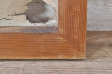 アンティーク建具　障子入り　落ち着いた和モダンな空間づくりにおすすめの格子欄間2枚セット(明かり取り、明り取り)(R-073469)
