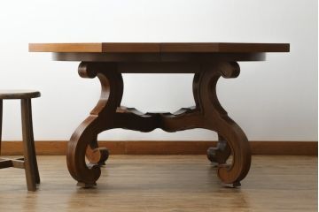 中古　美品　DREXEL HERITAGE(ドレクセルヘリテイジ) ESPERANTO(エスペラント)　おしゃれな八角形天板のダイニングテーブル(4人掛け、4P、オクタゴンテーブル、食卓)(R-073471)