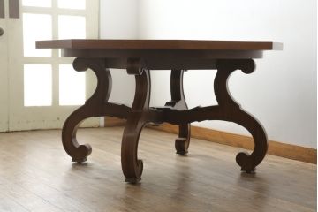 中古　美品　DREXEL HERITAGE(ドレクセルヘリテイジ) ESPERANTO(エスペラント)　おしゃれな八角形天板のダイニングテーブル(4人掛け、4P、オクタゴンテーブル、食卓)(R-073471)