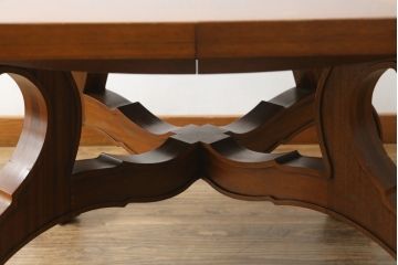 中古　美品　DREXEL HERITAGE(ドレクセルヘリテイジ) ESPERANTO(エスペラント)　おしゃれな八角形天板のダイニングテーブル(4人掛け、4P、オクタゴンテーブル、食卓)(R-073471)