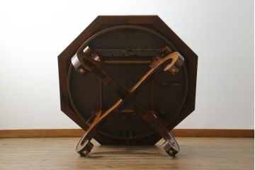 中古　美品　DREXEL HERITAGE(ドレクセルヘリテイジ) ESPERANTO(エスペラント)　おしゃれな八角形天板のダイニングテーブル(4人掛け、4P、オクタゴンテーブル、食卓)(R-073471)