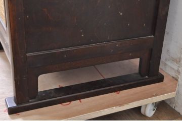和製ビンテージ　松本民芸家具　上品な和の趣き漂うA型電話台(花台、飾り台、収納棚、戸棚、サイドテーブル、ヴィンテージ)(定価約13万円)(R-073473)