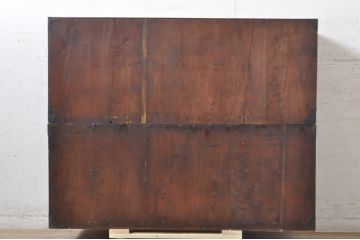 和製アンティーク　美品　前面欅(ケヤキ)材　桜丸金具　味わい深い木の風合いと立派な金具が魅力的な米沢箪笥(重ね箪笥、衣装箪笥、収納たんす、整理タンス、時代箪笥、引き出し)(R-073483)