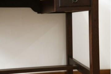 和製アンティーク　大正ロマン　趣のある佇まいが目を惹くシンプルな平机(ワークデスク、在宅用、在宅ワーク用)(R-073489)