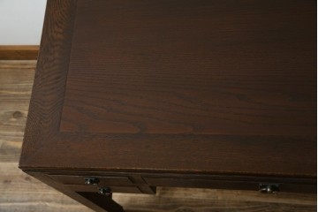 和製アンティーク　大正ロマン　趣のある佇まいが目を惹くシンプルな平机(ワークデスク、在宅用、在宅ワーク用)(R-073489)