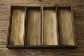 和製アンティーク　大正ロマン　趣のある佇まいが目を惹くシンプルな平机(ワークデスク、在宅用、在宅ワーク用)(R-073489)