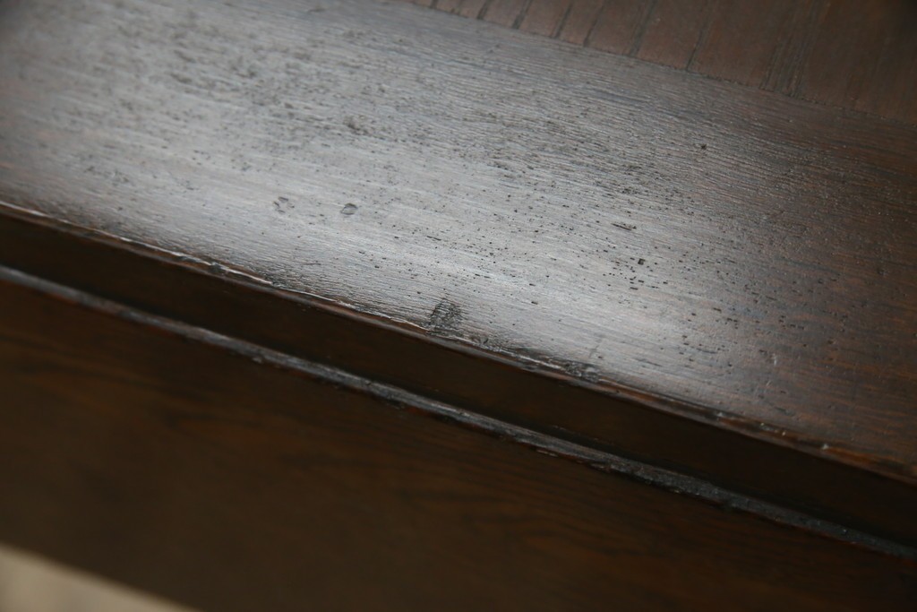 和製アンティーク　大正ロマン　趣のある佇まいが目を惹くシンプルな平机(ワークデスク、在宅用、在宅ワーク用)(R-073489)