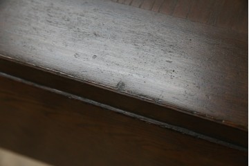 和製アンティーク　大正ロマン　趣のある佇まいが目を惹くシンプルな平机(ワークデスク、在宅用、在宅ワーク用)(R-073489)