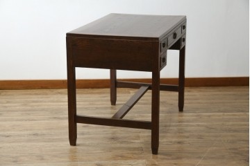 和製アンティーク　大正ロマン　趣のある佇まいが目を惹くシンプルな平机(ワークデスク、在宅用、在宅ワーク用)(R-073489)