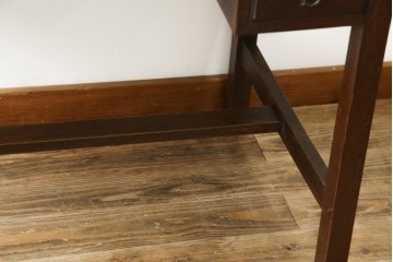 和製アンティーク　大正ロマン　趣のある佇まいが目を惹くシンプルな平机(ワークデスク、在宅用、在宅ワーク用)(R-073489)