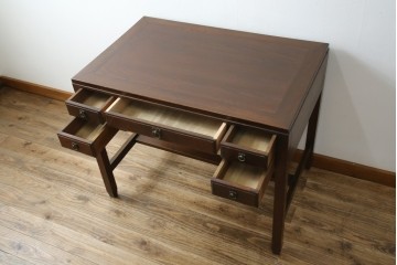 和製アンティーク　大正ロマン　趣のある佇まいが目を惹くシンプルな平机(ワークデスク、在宅用、在宅ワーク用)(R-073489)