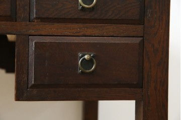 和製アンティーク　大正ロマン　趣のある佇まいが目を惹くシンプルな平机(ワークデスク、在宅用、在宅ワーク用)(R-073489)