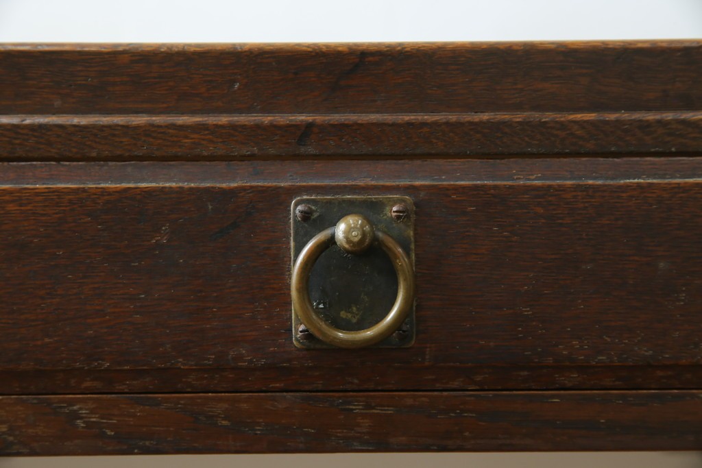 和製アンティーク　大正ロマン　趣のある佇まいが目を惹くシンプルな平机(ワークデスク、在宅用、在宅ワーク用)(R-073489)