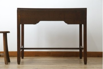 和製アンティーク　大正ロマン　趣のある佇まいが目を惹くシンプルな平机(ワークデスク、在宅用、在宅ワーク用)(R-073489)