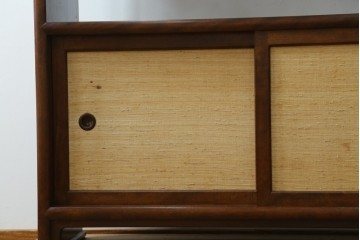 中古　松本民芸家具　#221型　上質な和の空間を演出するくず布茶タンス　定価約37万4千円　(R-073490)