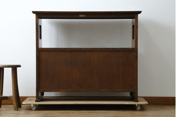 中古　松本民芸家具　#221型　上質な和の空間を演出するくず布茶タンス　定価約37万4千円　(R-073490)