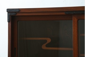 中古　岩谷堂箪笥　菊幸　力強い杢目が魅力的な茶棚　定価約65万円　(R-073491)