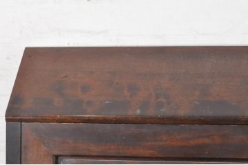 中古　松本民芸家具　H型　ボールフットが特徴的なライティングビューロー(簿記机、ワークデスク、在宅ワーク、在宅用デスク、サイドチェスト)(定価約42万円)(R-073492)