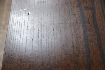和製アンティーク　総欅(ケヤキ)材　時代の流れを感じる素朴な佇まいが魅力的な文机(ローテーブル、座机、ワークデスク、在宅用、在宅ワーク用)(R-073499)