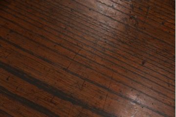和製アンティーク　総欅(ケヤキ)材　時代の流れを感じる素朴な佇まいが魅力的な文机(ローテーブル、座机、ワークデスク、在宅用、在宅ワーク用)(R-073499)