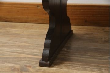 和製アンティーク　総欅(ケヤキ)材　時代の流れを感じる素朴な佇まいが魅力的な文机(ローテーブル、座机、ワークデスク、在宅用、在宅ワーク用)(R-073499)