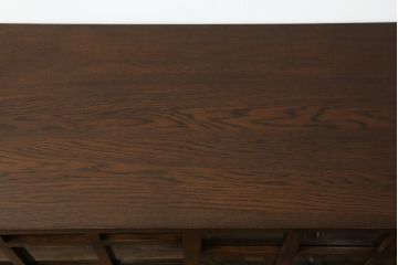 中古　美品!!　ナラ材　モダンな雰囲気が魅力的な水屋箪笥サイドボード(食器棚、収納棚、戸棚、サイドキャビネット)(R-073503)