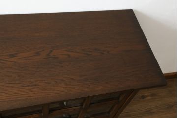 中古　美品!!　ナラ材　モダンな雰囲気が魅力的な水屋箪笥サイドボード(食器棚、収納棚、戸棚、サイドキャビネット)(R-073503)