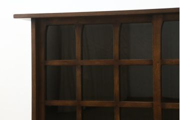 中古　美品!!　ナラ材　モダンな雰囲気が魅力的な水屋箪笥サイドボード(食器棚、収納棚、戸棚、サイドキャビネット)(R-073503)
