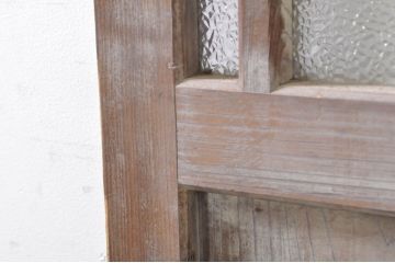 アンティーク建具　どこか懐かしい雰囲気を感じるガラス扉1枚(ドア、ガラス戸)(R-073504)