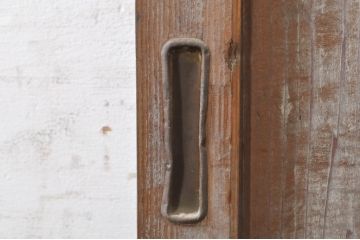 アンティーク建具　どこか懐かしい雰囲気を感じるガラス扉1枚(ドア、ガラス戸)(R-073504)