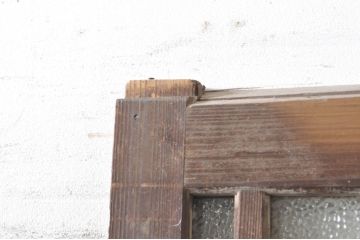 アンティーク建具　どこか懐かしい雰囲気を感じるガラス扉1枚(ドア、ガラス戸)(R-073504)