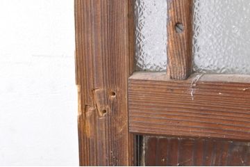 アンティーク建具　どこか懐かしい雰囲気を感じるガラス扉1枚(ドア、ガラス戸)(R-073504)