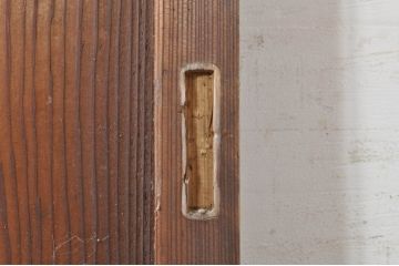 アンティーク建具　どこか懐かしい雰囲気を感じるガラス扉1枚(ドア、ガラス戸)(R-073504)