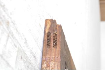 アンティーク建具　どこか懐かしい雰囲気を感じるガラス扉1枚(ドア、ガラス戸)(R-073504)