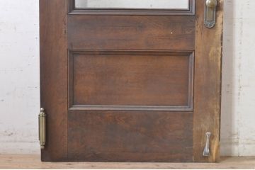 アメリカビンテージ　取っ手デザインが素敵!空間のアクセントになる大振りなドア1枚(扉、ガラス扉、ヴィンテージ、建具)(R-073506)