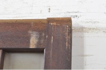 ビンテージ建具　和モダンな雰囲気を醸し出す格子入りガラス戸2枚セット(玄関戸、引き戸、格子戸、ヴィンテージ)(R-073507)