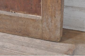 ビンテージ建具　和モダンな雰囲気を醸し出す格子入りガラス戸2枚セット(玄関戸、引き戸、格子戸、ヴィンテージ)(R-073507)