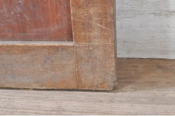 ビンテージ建具　和モダンな雰囲気を醸し出す格子入りガラス戸2枚セット(玄関戸、引き戸、格子戸、ヴィンテージ)(R-073507)